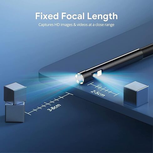 DEPSTECH عدسة مزدوجة Borescope، كاميرا فحص فيديو 0.21 بوصة، كاميرا منظار 1080P مع ضوء، كاميرا مجاري مع شاشة LCD مقاس 4.3 بوصة، 7 مصابيح LED، كابل شبه صلب بطول 16.5 قدم، بطاقة 32 جيجابايت in Kuwait