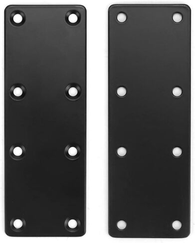 لوحة إصلاح مسطحة من QWORK، 20 قطعة 5-1/2 بوصة × 2 بوصة إصلاح دعامة معدنية مستقيمة لتثبيت دعامة الربط، الزاوية اليمنى، موصل دعامة مسطحة مع براغي، لأرفف خزانة الأثاث الخشبي in Kuwait