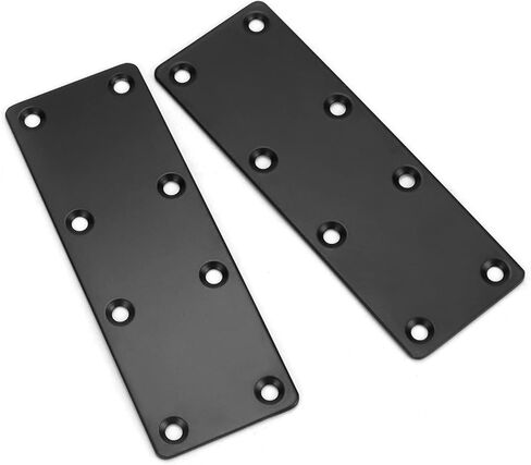 لوحة إصلاح مسطحة من QWORK، 20 قطعة 5-1/2 بوصة × 2 بوصة إصلاح دعامة معدنية مستقيمة لتثبيت دعامة الربط، الزاوية اليمنى، موصل دعامة مسطحة مع براغي، لأرفف خزانة الأثاث الخشبي in Kuwait