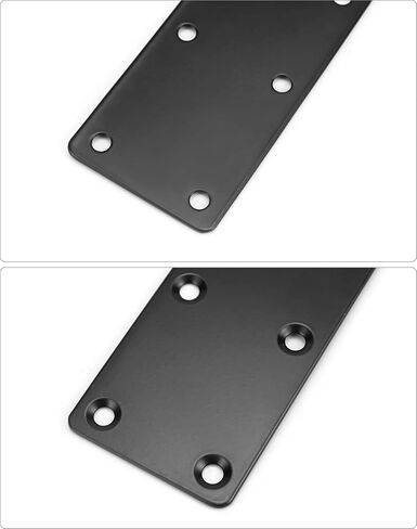 لوحة إصلاح مسطحة من QWORK، 20 قطعة 5-1/2 بوصة × 2 بوصة إصلاح دعامة معدنية مستقيمة لتثبيت دعامة الربط، الزاوية اليمنى، موصل دعامة مسطحة مع براغي، لأرفف خزانة الأثاث الخشبي in Kuwait