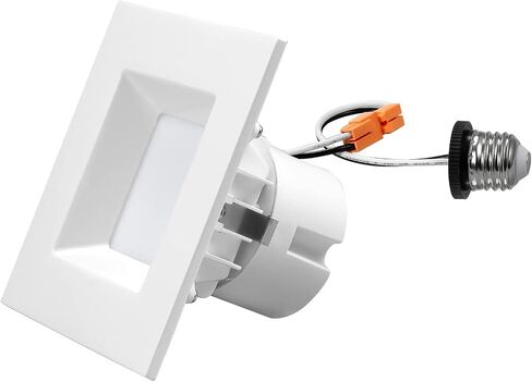 HYPER LIGHTING HL-88266 4 بوصة LED مربع النازل، زخرفة تحديثية سلسة، 5CCT قابلة للتحديد، معتمد من ETL (24) in Saudi Arabia