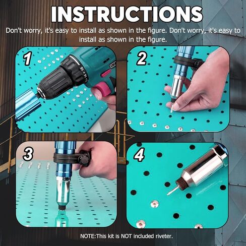 Swpeet 240 قطعة 3/16 بوصة × 3/8 بوصة / 1/2 بوصة / 5/8 بوصة/ 3/4 بوصة/ 1 بوصة مجموعة مسامير عمياء من الألومنيوم ذات شفة كبيرة، مسامير فضية من نوع البوب ​​برشام مفتوح للاستخدام الداخلي والخارجي in Kuwait