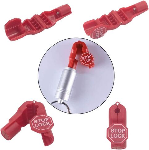 قفل امان بلاستيكي احمر مقاس 6 ملم من جارينجو، مضاد للسرقة لمتاجر البيع بالتجزئة (100 قطعة) in Kuwait