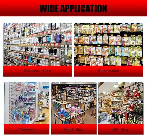 قفل امان بلاستيكي احمر مقاس 6 ملم من جارينجو، مضاد للسرقة لمتاجر البيع بالتجزئة (100 قطعة) in Kuwait