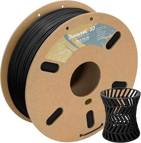 DURAMIC 3D PLA Plus Filament 1.75 مم أبيض 1 كجم، 1.75 PLA Pro 3D خيوط الطابعة 8 مرات قوة، 1 كجم من الورق المقوى بكرة طباعة ثلاثية الأبعاد دقة الأبعاد 99% +/- 0.03 مم in Kuwait