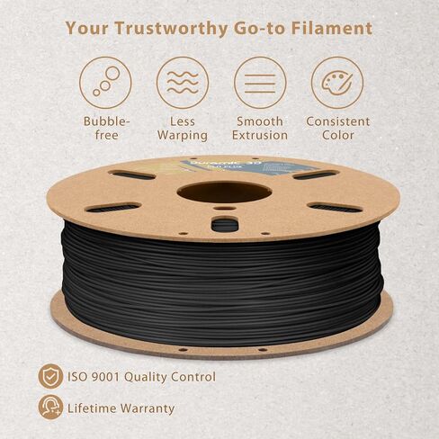 DURAMIC 3D PLA Plus Filament 1.75 مم أبيض 1 كجم، 1.75 PLA Pro 3D خيوط الطابعة 8 مرات قوة، 1 كجم من الورق المقوى بكرة طباعة ثلاثية الأبعاد دقة الأبعاد 99% +/- 0.03 مم in Kuwait