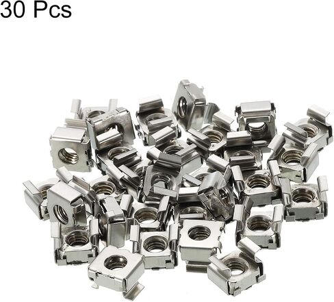 PATIKIL M5 Cage Nuts 201 Stainless Steel for Server Rack Cabinets, Silver Tone Pack of 30 in Saudi Arabia