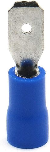 Baomain Blue Male Insulated Spade Wire Connector Electrical Crimp Terminal 16-14 AWG 4.8 x 0.5mm Pack of 100 in Saudi Arabia