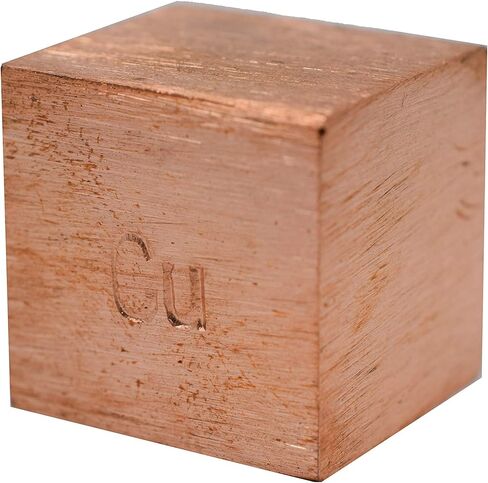 مكعب الكثافة، النحاس (Cu) مع ختم العنصر - جوانب 0.8 بوصة (20 مم) - لفحص الكثافة والجاذبية النوعية والأنشطة الحرارية المحددة - Eisco Labs in Kuwait