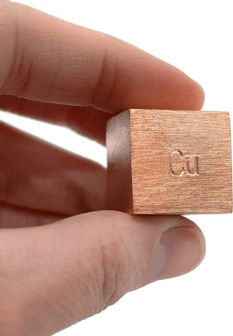 مكعب الكثافة، النحاس (Cu) مع ختم العنصر - جوانب 0.8 بوصة (20 مم) - لفحص الكثافة والجاذبية النوعية والأنشطة الحرارية المحددة - Eisco Labs in Kuwait
