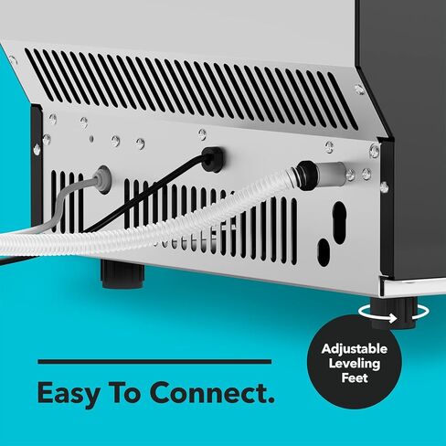 Vremi Commercial Grade Ice Maker - Produces 99 Pounds of Ice in 24 Hrs with 29 Pounds Storage Bin - Stainless Steel, Freestanding Automatic Clear Cube Ice Making Machine Perfect for Home or Business in Kuwait