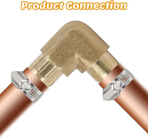 5Pcs 1/4 Inch Brass Hose Barb Elbow 90 Degree L Right Angle Elbow 6mm Hose ID Barb Reducer Union Water/Fuel/Air in Kuwait