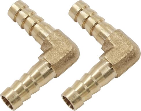 5Pcs 1/4 Inch Brass Hose Barb Elbow 90 Degree L Right Angle Elbow 6mm Hose ID Barb Reducer Union Water/Fuel/Air in Kuwait