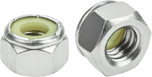 Powlankou 60 Pieces 5/16"-18 Nylon Insert Hex Lock Nuts, 304 Stainless Steel in Saudi Arabia