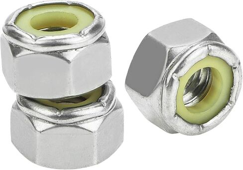Powlankou 60 Pieces 5/16"-18 Nylon Insert Hex Lock Nuts, 304 Stainless Steel in Saudi Arabia