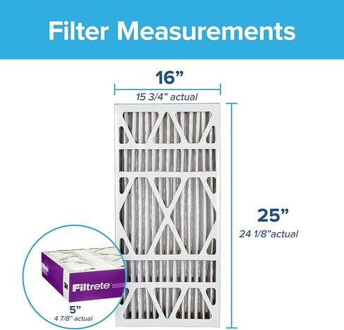 Filtrete 16x25x5, AC Furnace Air Filter, MPR 1550 DP, Healthy Living Ultra Allergen Deep Pleat, 1-Pack (actual dimensions 15.75 x 24.13 x 4.88) in Kuwait