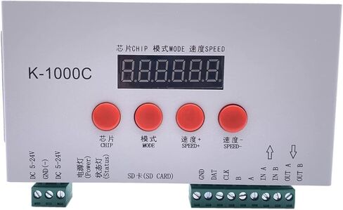 TOPXCDZ WS2812B WS2815 SK6812 SK9822 APA102 Led Lights 2048 Pixels Controller Computer Programmable Controller with SD Card K-1000C DC5-24V in Kuwait