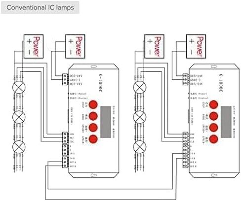 TOPXCDZ WS2812B WS2815 SK6812 SK9822 APA102 Led Lights 2048 Pixels Controller Computer Programmable Controller with SD Card K-1000C DC5-24V in Kuwait