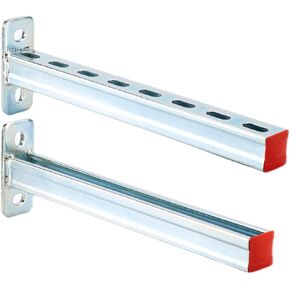 2-Pack Steel Frame Stands, Display Stands, Pipe Stands, DIY Projects, Metal Support Channel, Slotted Steel, 16 Inch Long. in Kuwait