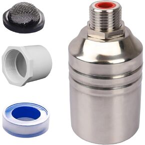 صمام تنظيم مستوى المياه الأوتوماتيكي 1/2 بوصة 3/4 بوصة 1 بوصة، صمام تعويم أوتوماتيكي للإغلاق من نوع الكرة، صمام تعويم صغير لحمامات السباحة، حمامات الماشية، أحواض السمك، أحواض السمك (1/2 بوصة مدخل علوي) in Kuwait