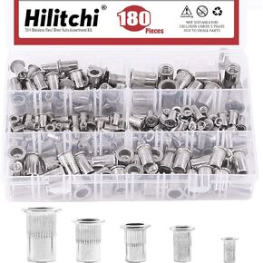 Hilitchi SAE Stainless Steel Rivet Nuts Threaded Insert Rivnuts (#8-32“-(50PCS)) in Kuwait