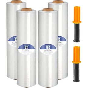 SUNQEBO Plastic Wrap for Moving, Shrink Stretch Wrap Roll Film Packing with Handles, (15"x1000 Feetx60, 4 Pack) Industrial Strength Cling Wrap for Furniture Moving, Packing, Shipping Supplies in Kuwait
