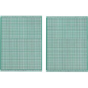 MECCANIXITY PCB Board Single Sided Printed Circuit Prototyping Boards Plated Through Holes for DIY Soldering Electronic Projects, 130mmx250mm, Pack of 2