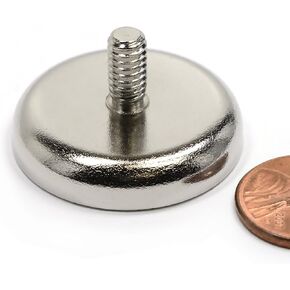 88 LB Super Strong Neodymium Cup Magnets Dia 1.26" w/ #10 Countersunk Hole Plus Matching Strikers & Screws. Made of Neodymium Magnets - Great Round Base Mounting Magnets Super Powerful 2 Packs