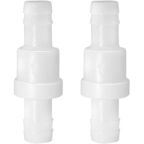 1/2" One Way Inline Check Valve, Non Return Ozone Resistance PVDF Plastic One-Way Fuel Oil Water Gas Pump Air Check Valve, Pack of 2 in Saudi Arabia