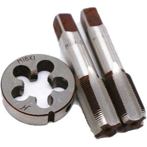 M6mm x 1 HSS Metric Tap and Die Set Right Hand Thread,Tapping DIY Tool 3pcs (M6 x 1mm)