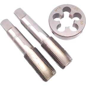 M6mm x 1 HSS Metric Tap and Die Set Right Hand Thread,Tapping DIY Tool 3pcs (M6 x 1mm)