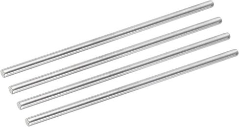 MECCANIXITY 304 Stainless Steel Round Rods, 8mm x 250mm Solid Shaft Rods for DIY Craft Model Car Helicopter Airplane, Pack of 4 in Kuwait