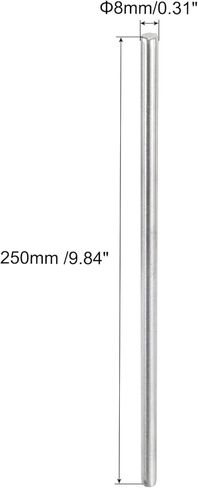 MECCANIXITY 304 Stainless Steel Round Rods, 8mm x 250mm Solid Shaft Rods for DIY Craft Model Car Helicopter Airplane, Pack of 4 in Kuwait