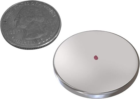 10 قطع من مغناطيس النيوديميوم القوي للغاية 1.26 بوصة × 1/8 بوصة أقراص NdFeB مع نقطة حمراء للإشارة إلى القطب الشمالي، أقوى وأقوى مغناطيسات الأرض النادرة في العالم بواسطة المغناطيس التطبيقي in Kuwait