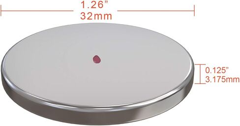 10 قطع من مغناطيس النيوديميوم القوي للغاية 1.26 بوصة × 1/8 بوصة أقراص NdFeB مع نقطة حمراء للإشارة إلى القطب الشمالي، أقوى وأقوى مغناطيسات الأرض النادرة في العالم بواسطة المغناطيس التطبيقي in Kuwait