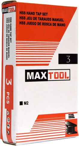 MaxTool M4X0.7 Hand Thread Taps Set Including Taper+Plug+Bottom HSS M2 Metric Taps Set Pitch 0.7 mm FULLY GROUND RIGHT HAND; HSM02W00R04 in Saudi Arabia