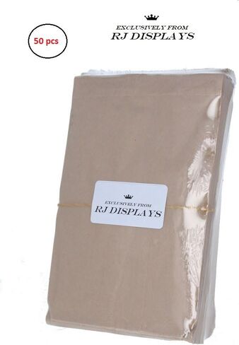 آر جيه ستارز-براون كرافت البضائع المسطحة وحقائب التعبئة - حزمة من 50 حقيبة الحجم - 12 بوصة × 15 بوصة in Kuwait