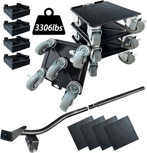 محركات الأثاث دوللي مع 5 عجلات، مجموعة أدوات رافعات الأثاث للتحرك الثقيل، دمى الأثاث، السعة القصوى 1650 رطل in Kuwait