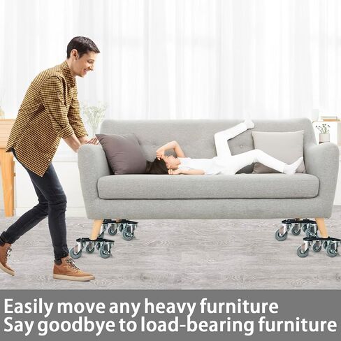 محركات الأثاث دوللي مع 5 عجلات، مجموعة أدوات رافعات الأثاث للتحرك الثقيل، دمى الأثاث، السعة القصوى 1650 رطل in Kuwait