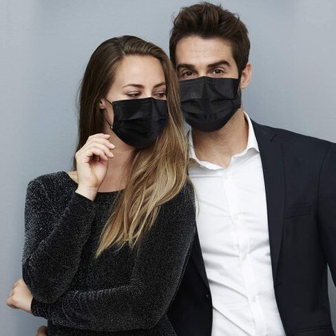 2000PCS Wholesale Bulk Disposable Face Masks, Non Woven Thick 3-Layers Masks Breathable Face Mask for Adults (2000Pcs Black Disposabl Masks) in Saudi Arabia
