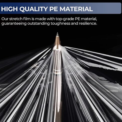 SUNQEBO Plastic Wrap for Moving, Shrink Stretch Wrap Roll Film Packing with Handles, (15"x1000 Feetx60, 4 Pack) Industrial Strength Cling Wrap for Furniture Moving, Packing, Shipping Supplies in Kuwait