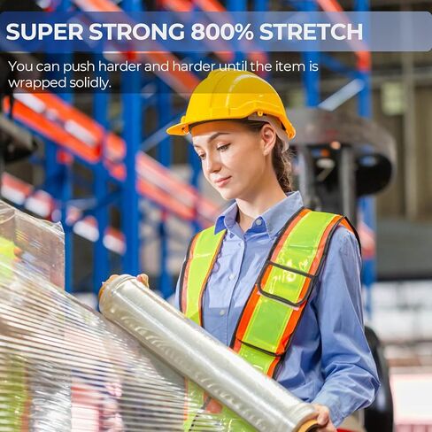 SUNQEBO Plastic Wrap for Moving, Shrink Stretch Wrap Roll Film Packing with Handles, (15"x1000 Feetx60, 4 Pack) Industrial Strength Cling Wrap for Furniture Moving, Packing, Shipping Supplies in Kuwait