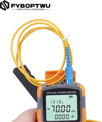 FYBOPTWU - 4 في 1 وظيفة 10 ميجاوات VFL محدد موقع الأخطاء البصرية ومقياس الطاقة الضوئية المحمول OPM (FC/SC/ST) واختبار شبكة RJ45 وإضاءة LED، اختبار الألياف البصرية المحمولة، النطاق: (-70) ديسيبل ميلي واط ~ (+10) ديسيبل ميلي واط . in Kuwait