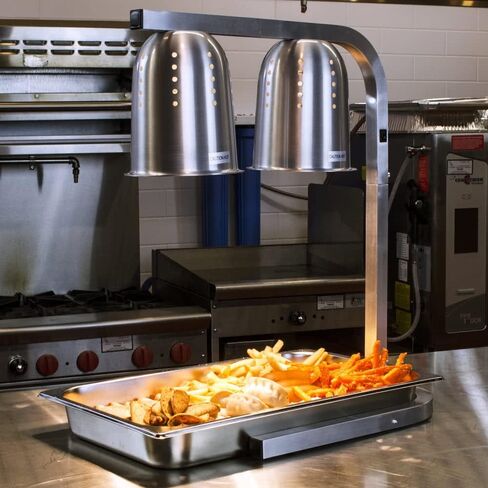 جهاز تسخين الطعام الكهربائي من الدرجة التجارية العليا من Chef's، يتضمن لمبتين للتدفئة - 250 وات لكل منهما، قائم بذاته ومحمول in Kuwait