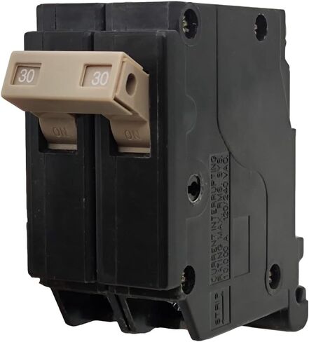 CH230 2-Pole 30-Amp Circuit Breaker, Type CH 3/4-Inch Plug-On Molded Case Circuit Breaker, Thermal Magnetic Protection, 10 KAIC, 120/240V, Fit for Cutler Hammer Load Centers (5 Years Warranty) in Kuwait