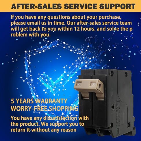 CH230 2-Pole 30-Amp Circuit Breaker, Type CH 3/4-Inch Plug-On Molded Case Circuit Breaker, Thermal Magnetic Protection, 10 KAIC, 120/240V, Fit for Cutler Hammer Load Centers (5 Years Warranty) in Kuwait