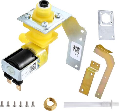 000009122، 000008484، IH9122 مجموعة صمامات مدخل المياه المتوافقة مع آلات صنع الثلج مانيتووك، 220/240 فولت 50/60 هرتز 6 وات، تناسب ماكينات السلسلة I، IB، ID، IR، IY، K، QR، QY، S، SD، SR، SY، 1 سنة الضمان in Kuwait