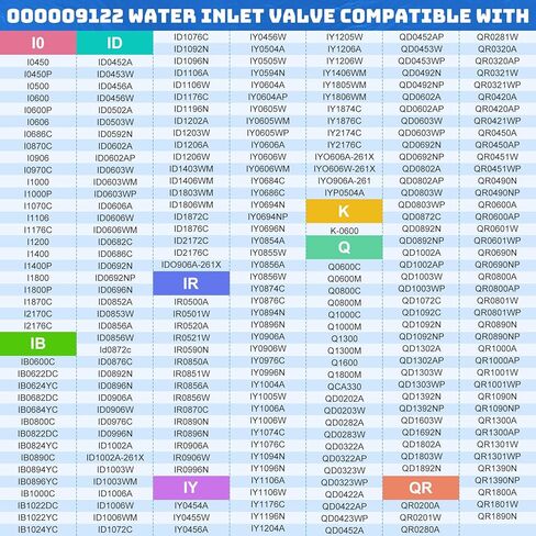 000009122، 000008484، IH9122 مجموعة صمامات مدخل المياه المتوافقة مع آلات صنع الثلج مانيتووك، 220/240 فولت 50/60 هرتز 6 وات، تناسب ماكينات السلسلة I، IB، ID، IR، IY، K، QR، QY، S، SD، SR، SY، 1 سنة الضمان in Kuwait