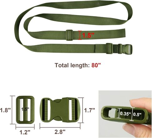 أشرطة أدوات MAGARROW مقاس 65 بوصة و1.5 بوصة مع إبزيم قابل للتعديل، 4 عبوات (أرجواني (4 قطع)) in Kuwait