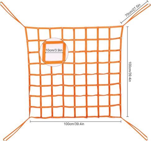 Cargo Lifting Net, AMZGLORY 3.3' x 3.3' Lifting Straps for Hoist Flat Nylon Sling Hoisting Net Hanging Net for Loading and Unloading Cargo, Max Load 661lbs in Kuwait